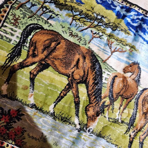 vintage boho cottagecore horses tapestry - Picture 4 of 4